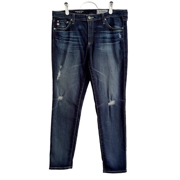 Ag Adriano Goldschmied The Legging Ankle Super Skinny Jeans Distressed Crop - Picture 4 of 17